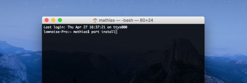 screenshot of a Terminal on macOS