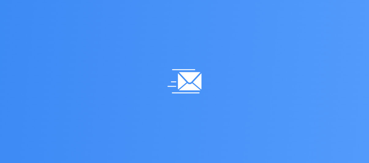 Note To Self Mail icon on blue background