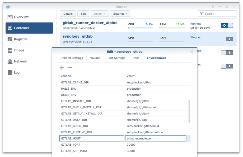 Gitlab on synology set external url mixable blog