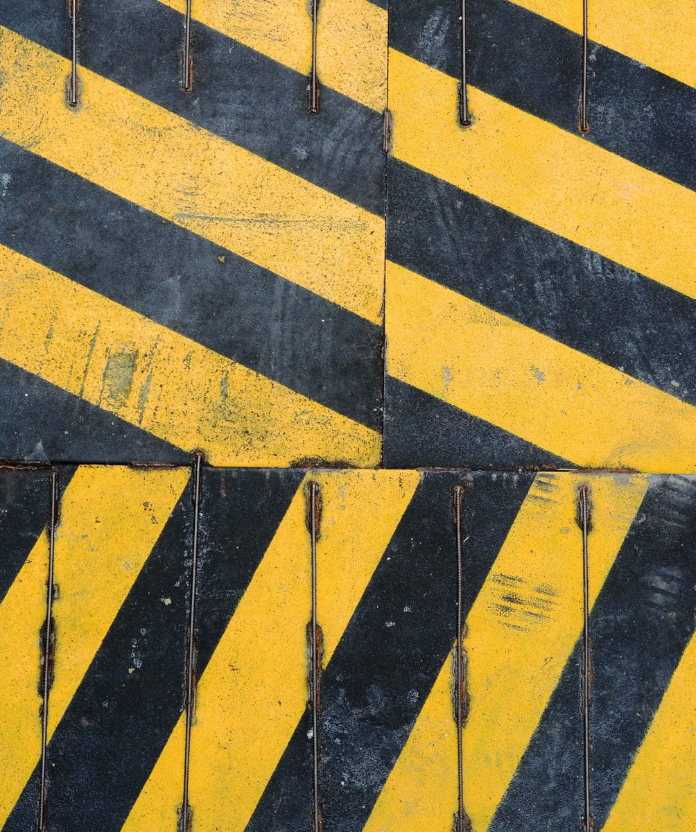 Yellow-black warning stripes
