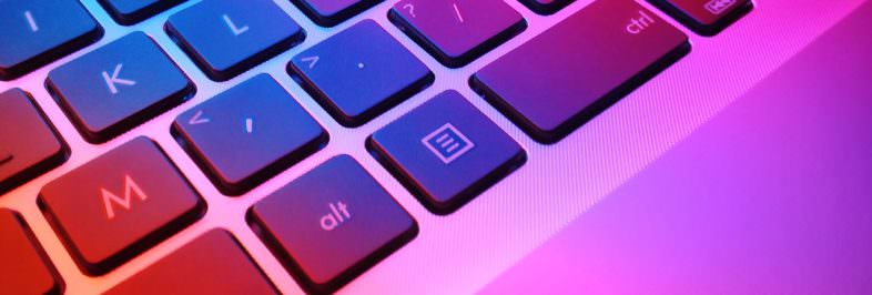 colorful foto of a macbook keyboard